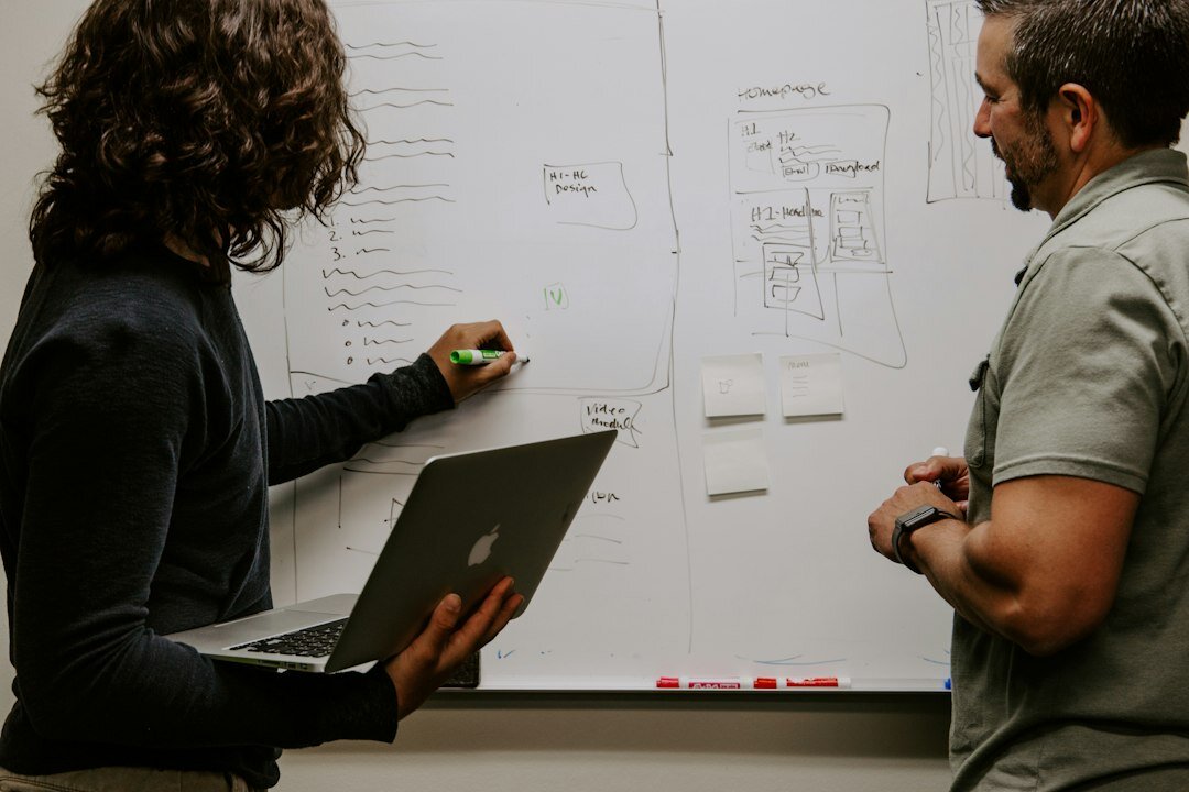 developer presenting portfolio